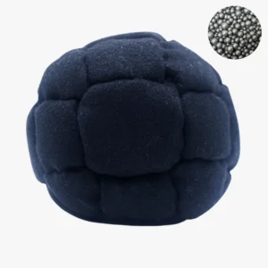 footbag-hacky-sack-26-panels-black metall bals