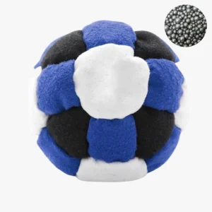 footbag-hacky-sack-26-panels-darkblue-white-black metall bals