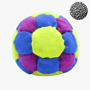 footbag-hacky-sack-26-panels-green-blue-violet metall bals