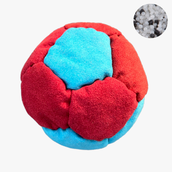 12 Panels Footbag mit Kunststoffgranulat – Crazy Sack Kickball & Stoffball 01