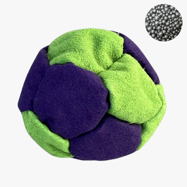 12 Panels Footbag mit Metallkugeln – Crazy Sack Stoffball & Kickball 01