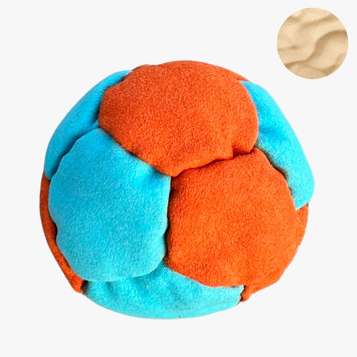12 Panels Footbag mit Sandfüllung – Crazy Sack Stoffball & Kickball 01