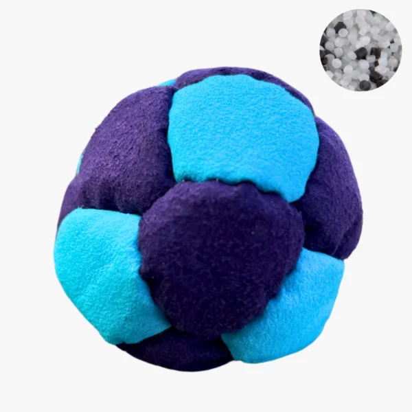 14 Panels Footbag mit Kunststoffgranulat – Crazy Sack Stoffball & Kickball 01