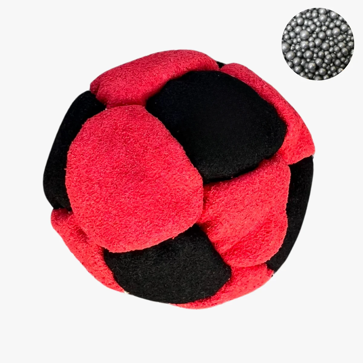 14 Panels Footbag mit Metallkugelfüllung – Crazy Sack Stoffball & Kickball 01