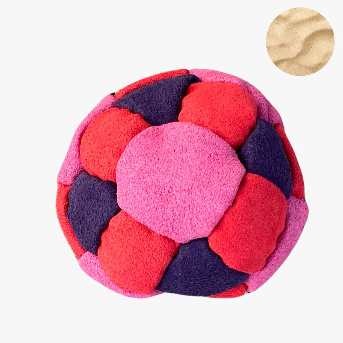 26 Panels Footbag mit Sandfüllung – Crazy Sack Kickball & Stoffball 01