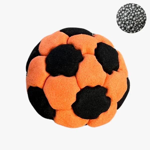 32 Panels Footbag mit Metallkugelfüllung – Crazy Sack Jonglierball & Kickball 01