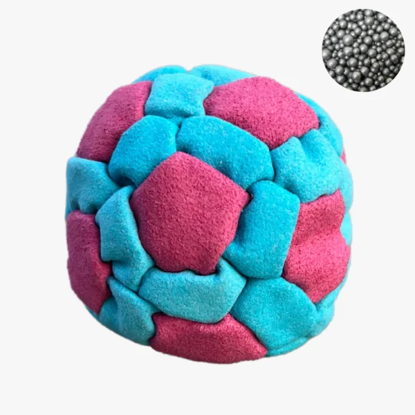 42 Panels Footbag mit Metallkugelfüllung – Crazy Sack Stoffball & Pro Kickball 42PFM2 01