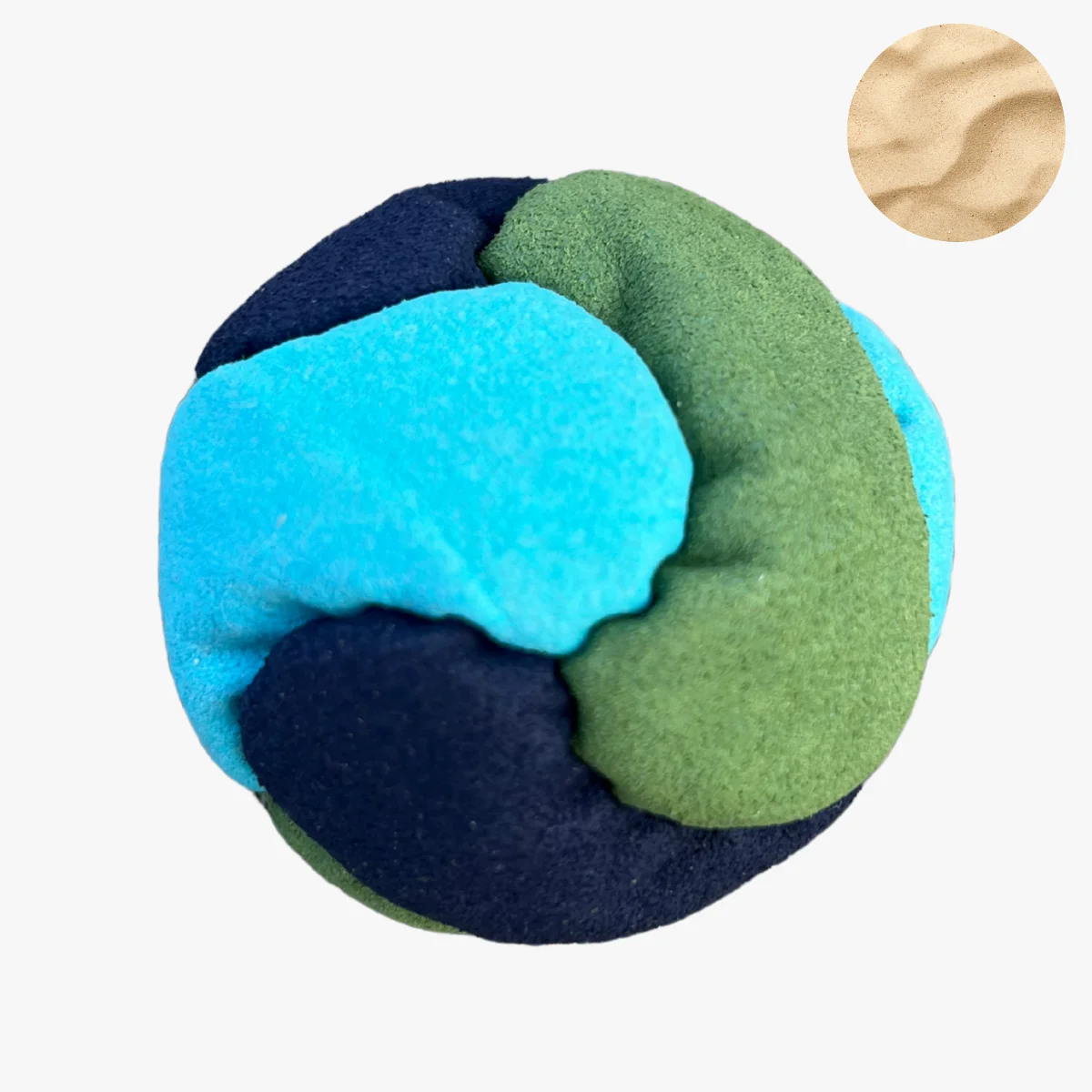 6 Panels Footbag mit Sandfüllung – Crazy Sack Stoffball & Kickball für Freestyle 01